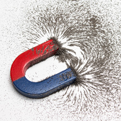 magnetism, magnet with north and south poles